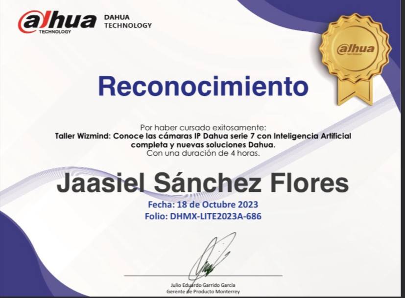Certificado Fibra Óptica
